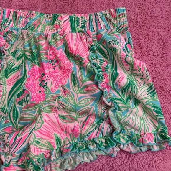 LILLY PULITZER KIDS PRINTED XL SHORTS COTTON - Picture 2 of 4